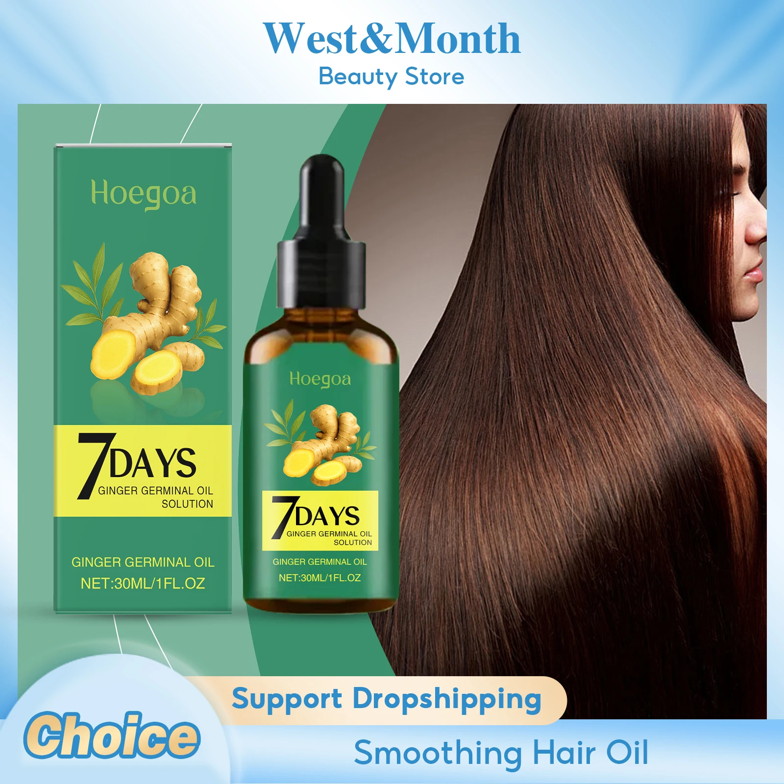 Ginger Hair Oil Repair Damaged Reduce Split Ends Preventing Breakage Nourishing Moisturizing Smoothing Shiny Anti Frizz Hair Oil
Ginger Hair Oil Repair Damaged Reduce Split Ends Preventing Breakage Nourishing Moisturizing Smoothing Shiny Anti Frizz Hair Oil