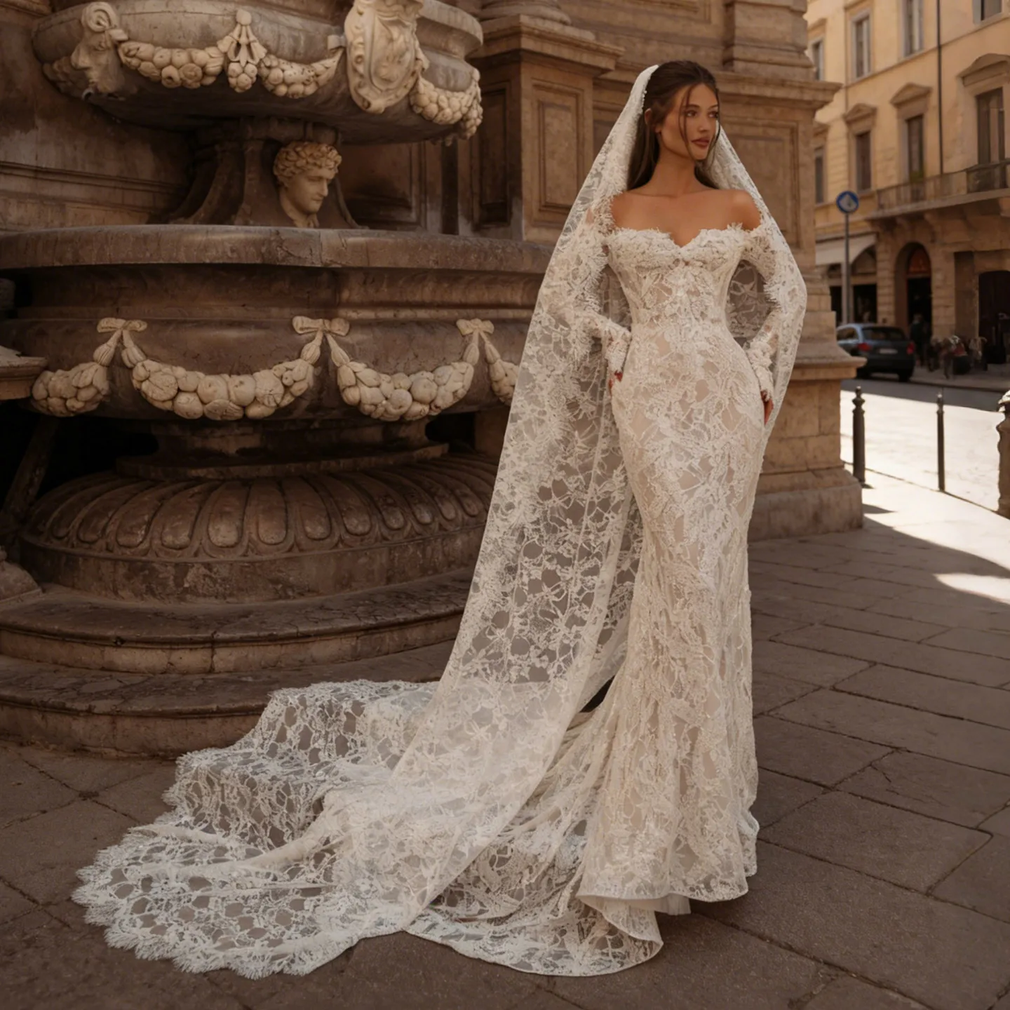 Sharon Said Luxury Mermaid Lace Wedding Dress Off Shoulder Long Sleeves Sweetheart Bridal Gowns SW176 Customize
Sharon Said Luxury Mermaid Lace Wedding Dress Off Shoulder Long Sleeves Sweetheart Bridal Gowns SW176 Customize