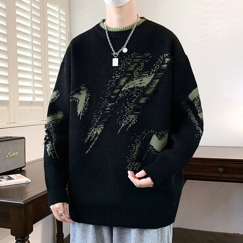 2024 American Vintage Men Sweater Autumn Winter New Round Neck Loose Long Sleeve Fashion Casual Knitted Pullovers Top S24
2024 American Vintage Men Sweater Autumn Winter New Round Neck Loose Long Sleeve Fashion Casual Knitted Pullovers Top S24