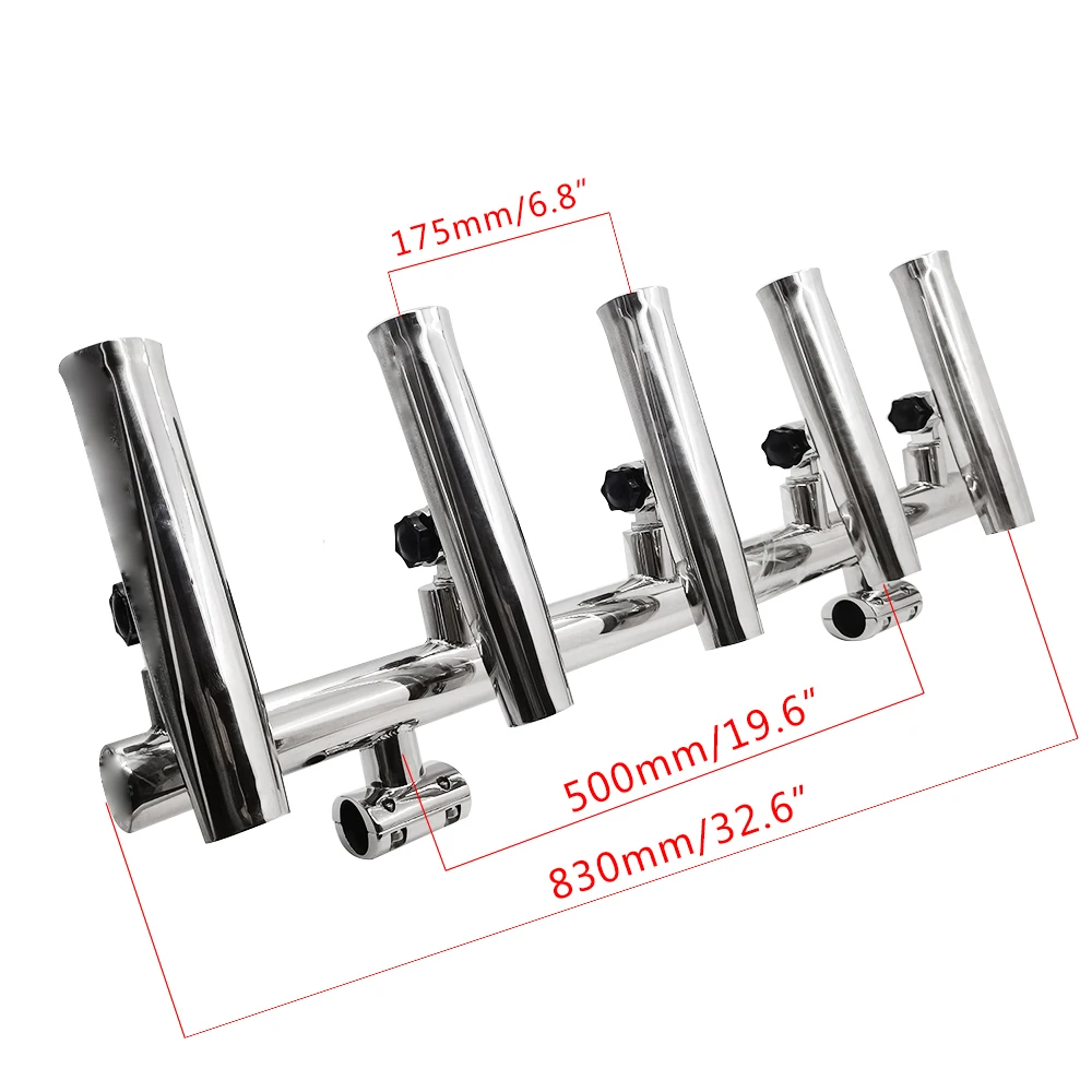 Stainless Steel 304 Fishing Rod Holder Adjustable Five Fishing Rod Bases Silver Polish Marine Hardware Boat Accessories
Stainless Steel 304 Fishing Rod Holder Adjustable Five Fishing Rod Bases Silver Polish Marine Hardware Boat Accessories