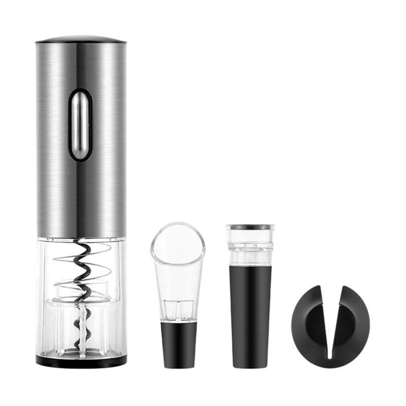 A01F-4-In-1 Wine Bottles Opener Electric Wine Opener Rechargeable Corkscrew With Foil Cutter Vacuum Stopper And Wine Pourer
A01F-4-In-1 Wine Bottles Opener Electric Wine Opener Rechargeable Corkscrew With Foil Cutter Vacuum Stopper And Wine Pourer