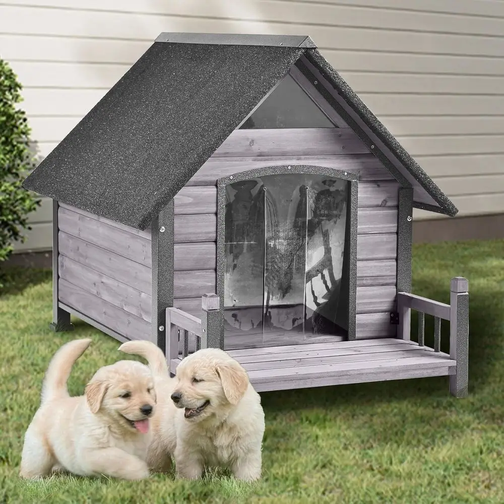 Outdoor and Indoor Iron Dog House with Porch and Raised Bed for Small to Medium Dogs (Grey)
Outdoor and Indoor Iron Dog House with Porch and Raised Bed for Small to Medium Dogs (Grey)