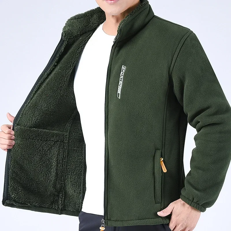 Winter Thicken Polar Fleece Jacket Warmth Windproof Full Zip Up Coat Multiple Zipper Pockets Outdoors Plus Size Jackets Outwear
Winter Thicken Polar Fleece Jacket Warmth Windproof Full Zip Up Coat Multiple Zipper Pockets Outdoors Plus Size Jackets Outwear