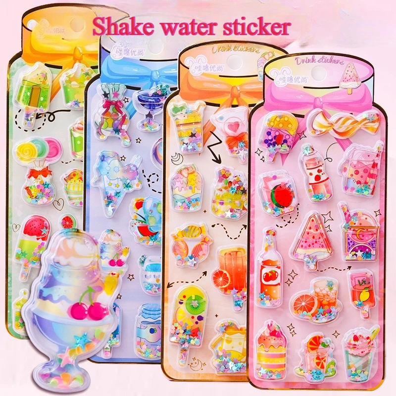 New Shakable Quicksand Water Stickers Fruit Ice Cream Sparkling Liquid Glitter Decor Decals for Girls Kids DIY Journal Craft
New Shakable Quicksand Water Stickers Fruit Ice Cream Sparkling Liquid Glitter Decor Decals for Girls Kids DIY Journal Craft