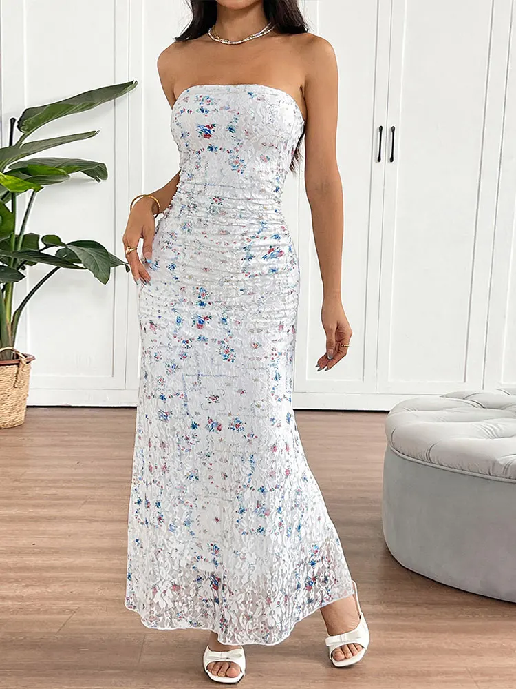 Nice New Women's Maxi Dresses Summer Sexy Lace Tube Top Backless Dress Streetwear Fashion Elegant Female Casual Slim Dresses Clo
Nice New Women's Maxi Dresses Summer Sexy Lace Tube Top Backless Dress Streetwear Fashion Elegant Female Casual Slim Dresses Clo