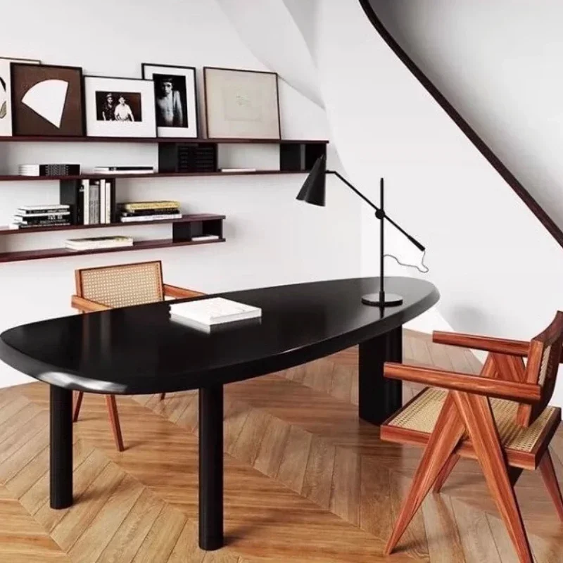 Эстетический современный письменный стол для руководителей, черный большой письменный стол, деревянные принадлежности, офисная мебель Mesa Para Computador
Эстетический современный письменный стол для руководителей, черный большой письменный стол, деревянные принадлежности, офисная мебель Mesa Para Computador