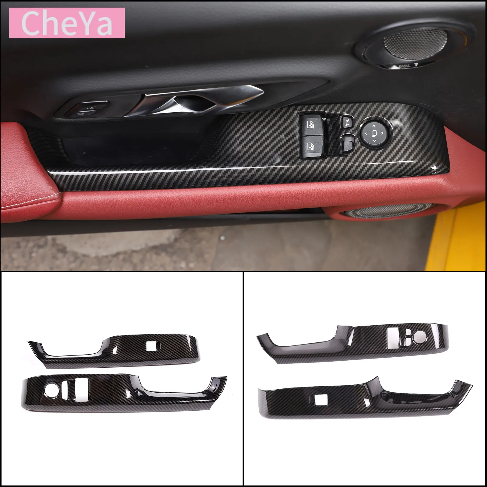 cheya ABS Carbon Fiber Pattern Car Glass Lifting Panel Frame Cover for Toyota Supra MK5 2019+ Interior Accessories 2 Pcs
cheya ABS Carbon Fiber Pattern Car Glass Lifting Panel Frame Cover for Toyota Supra MK5 2019+ Interior Accessories 2 Pcs