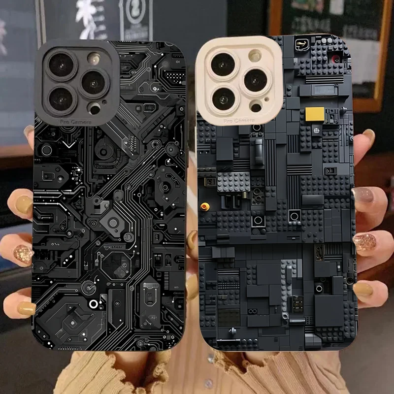 Creative Circuit Board Pattern Silicone Phone Case For iPhone 16 15 14 13 12 11 Pro Max 16E 7 8 Plus XR X Shockproof Soft Cover
Creative Circuit Board Pattern Silicone Phone Case For iPhone 16 15 14 13 12 11 Pro Max 16E 7 8 Plus XR X Shockproof Soft Cover