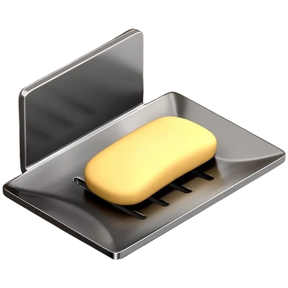 Gray Space Aluminum Soap Dish Wall Mounted No Drilling Bathroom Soap Holder with Smooth Rounded Edges and Drainage Vent Holes
Gray Space Aluminum Soap Dish Wall Mounted No Drilling Bathroom Soap Holder with Smooth Rounded Edges and Drainage Vent Holes