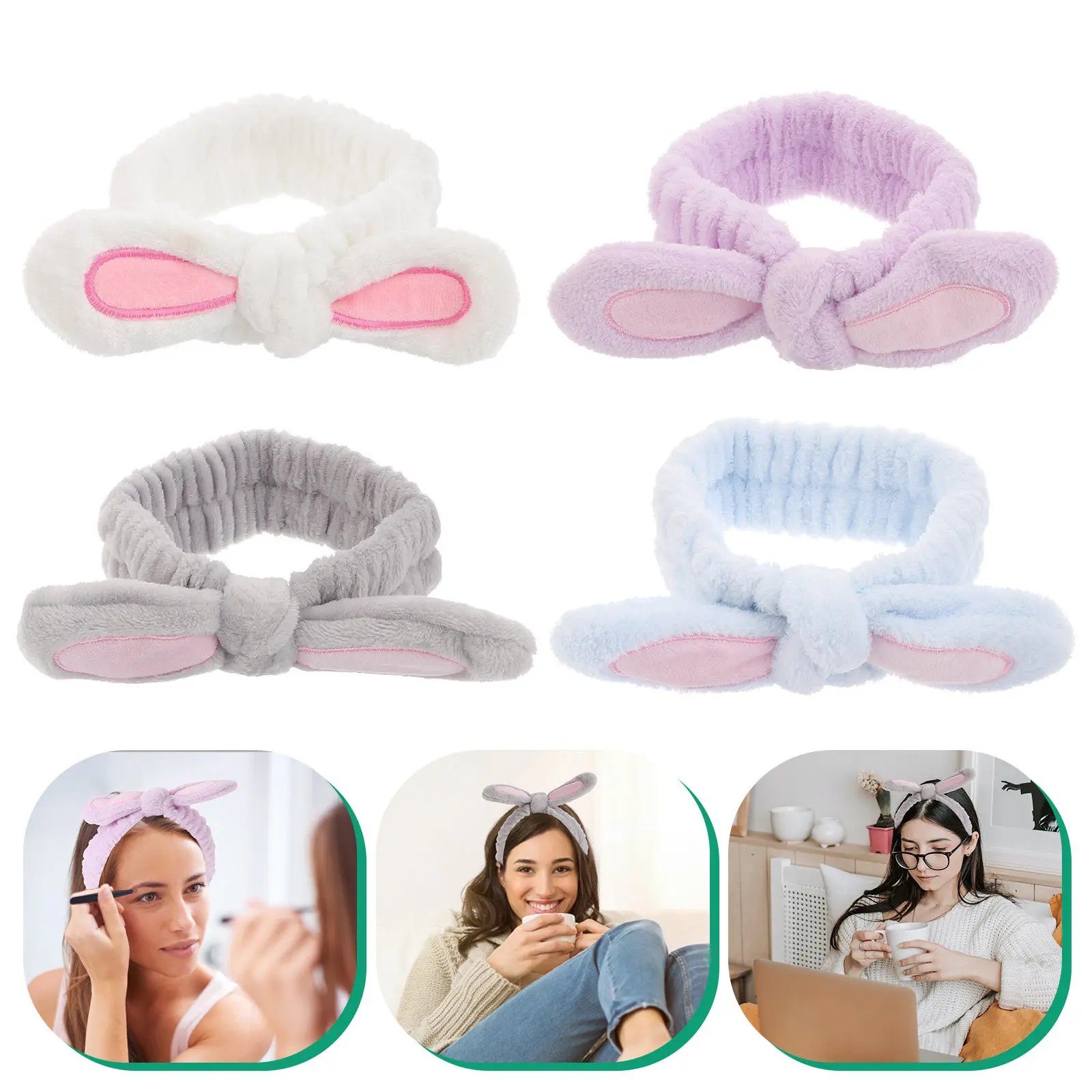 4Pcs Flannel Makeup Headband Adorable Bunnyear Design Tearresistant Smooth Surface Suitable Hometravelcampinghotelspayoga
4Pcs Flannel Makeup Headband Adorable Bunnyear Design Tearresistant Smooth Surface Suitable Hometravelcampinghotelspayoga