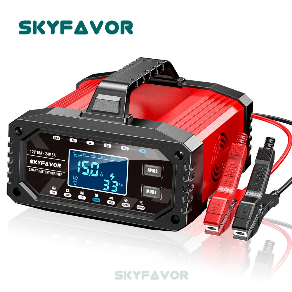 Adjustable Current 12V 24V Battery Charger 12V 24V 15A Trending Auto Universal Lead Acid Lifepo4 Motorcycle Car Battery Charger
Adjustable Current 12V 24V Battery Charger 12V 24V 15A Trending Auto Universal Lead Acid Lifepo4 Motorcycle Car Battery Charger