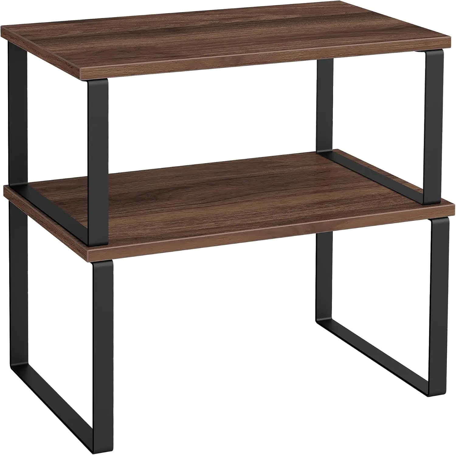 Expandable Kitchen Shelf Organizer, Set of 2, Counter Storage for Spices, Stackable, Metal & Wood, Natural Walnut & Black
Expandable Kitchen Shelf Organizer, Set of 2, Counter Storage for Spices, Stackable, Metal & Wood, Natural Walnut & Black