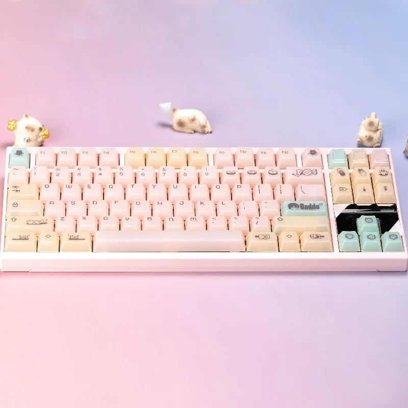 Cute Cat Fog Translucent Theme Keycaps Set 116key Customized PC Cherry Profile Keyboard Caps for Mechanical Keyboard Accessories 
Cute Cat Fog Translucent Theme Keycaps Set 116key Customized PC Cherry Profile Keyboard Caps for Mechanical Keyboard Accessories