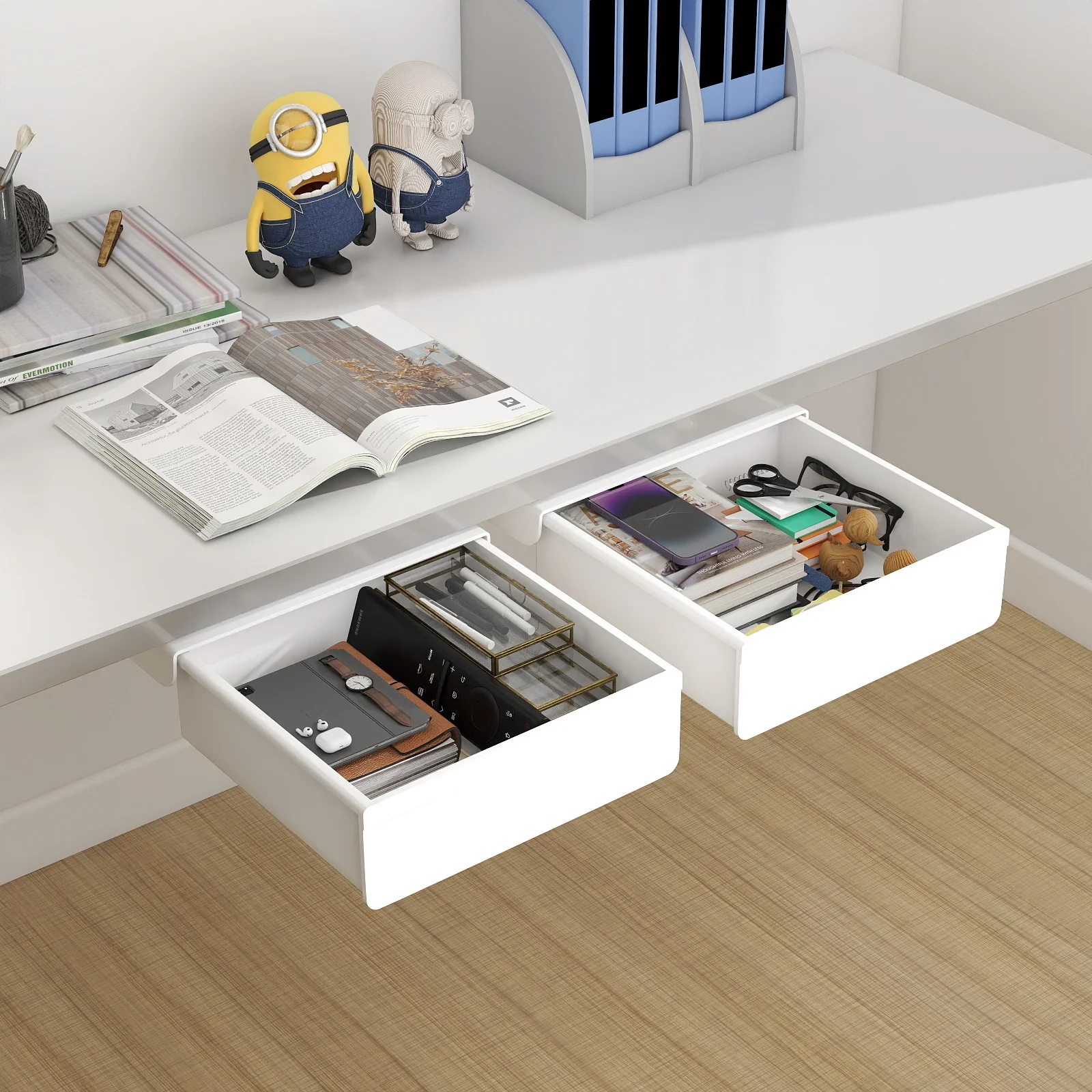 Органайзер для ящиков под столом большой емкости: без сверления со съемной рейкой, ящик для хранения офиса/домашнего обихода разных предметов
Органайзер для ящиков под столом большой емкости: без сверления со съемной рейкой, ящик для хранения офиса/домашнего обихода разных предметов