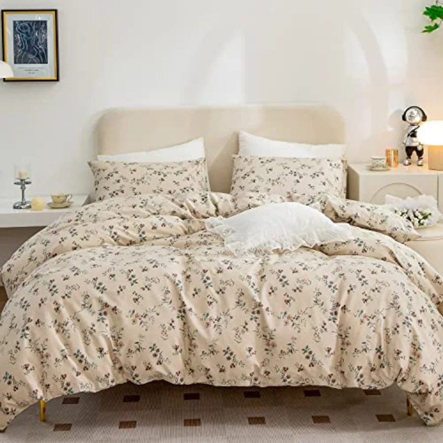 Floral Duvet Cover Cotton 3 Pieces Floral Bedding Set Garden Style Pattern Duvet Cover with Zipper Closure Luxury Soft Breathab
Floral Duvet Cover Cotton 3 Pieces Floral Bedding Set Garden Style Pattern Duvet Cover with Zipper Closure Luxury Soft Breathab