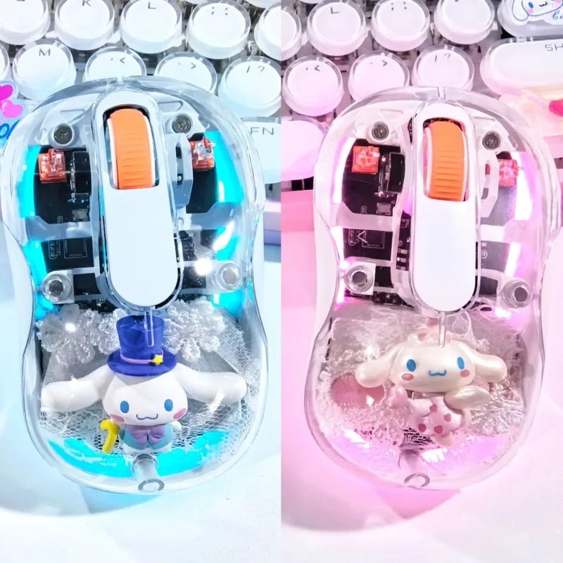 Cute Cinnamoroll Transparent Wireless Bluetooth Mouse Cartoon Magnetic Doll Silent RGB Backlight Gaming Mouse for PC Laptop
Cute Cinnamoroll Transparent Wireless Bluetooth Mouse Cartoon Magnetic Doll Silent RGB Backlight Gaming Mouse for PC Laptop