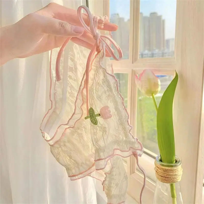 Pink Yu Flower Fairy~ Sweet and pure desire wind high split-ended lace-up new lace panties women's sexy large-size briefs
Pink Yu Flower Fairy~ Sweet and pure desire wind high split-ended lace-up new lace panties women's sexy large-size briefs