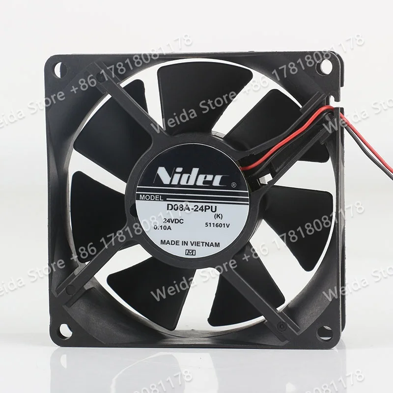 Original genuine Nidec 8CM DC 24V 0.10A AC EC 8025 Inverter bearing Two-wire 80X80X25MM D08A-24PU cooling fan
Original genuine Nidec 8CM DC 24V 0.10A AC EC 8025 Inverter bearing Two-wire 80X80X25MM D08A-24PU cooling fan