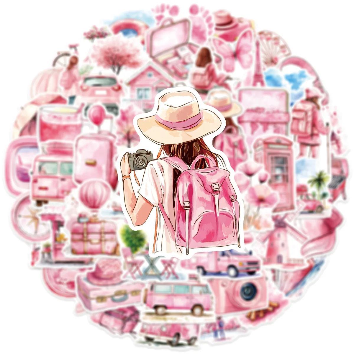10/50PCS Pink Watercolor Outdoor Travel Graffiti Sticker Retro Holiday Decal Notebook Phone Guitar Skateboard Waterproof Sticker
10/50PCS Pink Watercolor Outdoor Travel Graffiti Sticker Retro Holiday Decal Notebook Phone Guitar Skateboard Waterproof Sticker