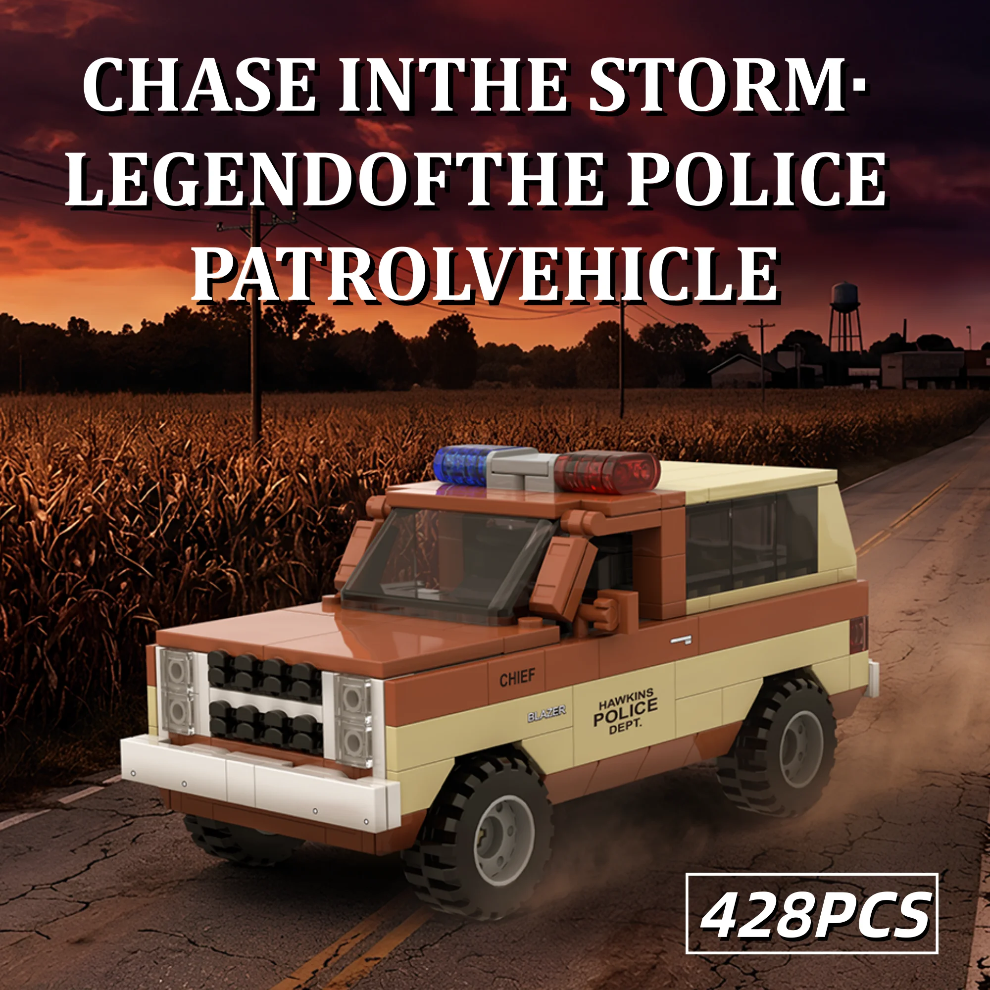 Retro K5 Blazer Police Car Building Blocks set, Strange Things Chief Police Vehicle Model, Car Toy for Collection & Decoration
Retro K5 Blazer Police Car Building Blocks set, Strange Things Chief Police Vehicle Model, Car Toy for Collection & Decoration