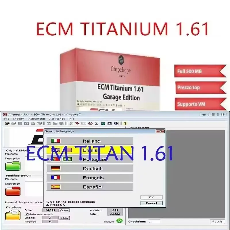 2024 nuevo ECM TITANIO 1,61 con 26000 + controlador ECM 18259 + controladores para herramienta ecu Enviar enlace software automo
2024 nuevo ECM TITANIO 1,61 con 26000 + controlador ECM 18259 + controladores para herramienta ecu Enviar enlace software automo