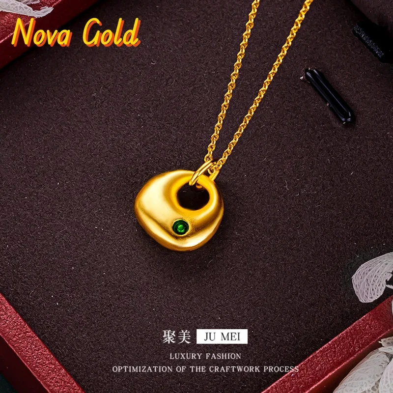 NovaGlod 9999 24K real gold small gold lump pendant necklace new Chinese style simple retro high-end sweater chain women's penda
NovaGlod 9999 24K real gold small gold lump pendant necklace new Chinese style simple retro high-end sweater chain women's penda