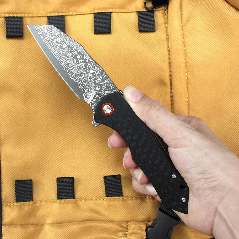 New EDC Pocket Folding knife Damascus steel Blade Ball bearings Portable Tactical Self-defense Pocket Knife Hand Tools
New EDC Pocket Folding knife Damascus steel Blade Ball bearings Portable Tactical Self-defense Pocket Knife Hand Tools