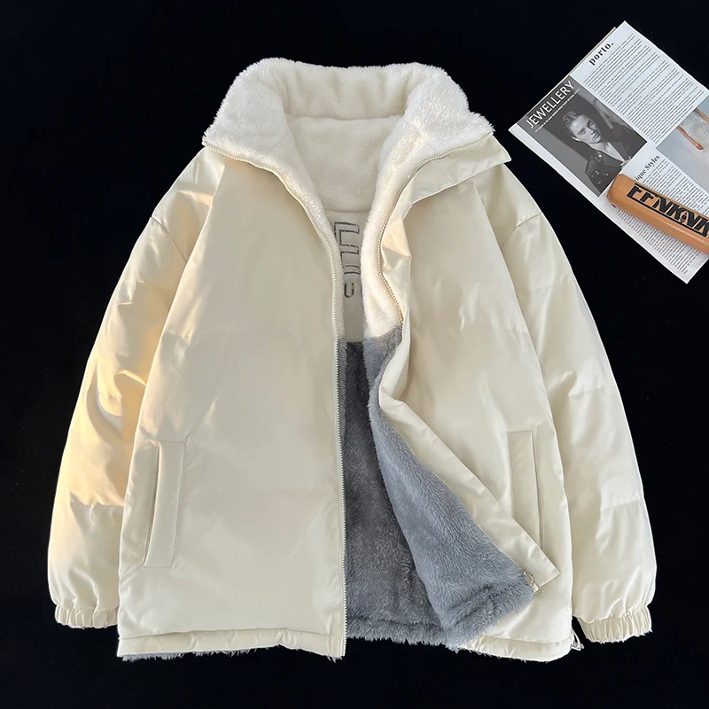 Korean Version Loose Stand Collar Warm Clothing Men's Parker Coat High-quality Double-sided Winter New Style Lamb Down Jacket
Korean Version Loose Stand Collar Warm Clothing Men's Parker Coat High-quality Double-sided Winter New Style Lamb Down Jacket