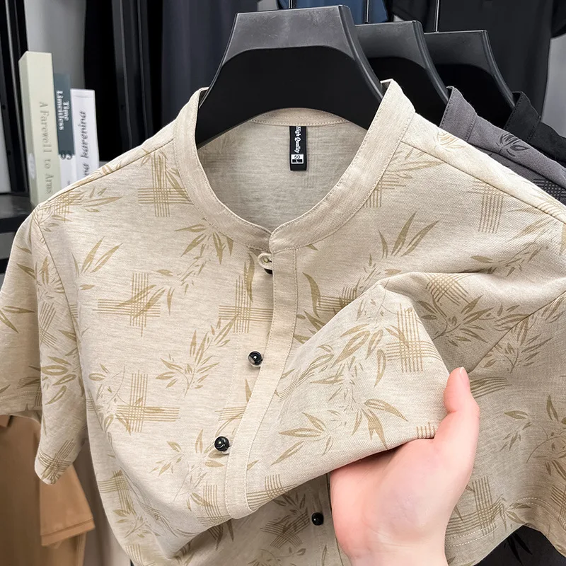 Short-sleeved Shirt Men's Tang Cotton and Linen Shirt 2026 Summer Thin Retro Stand-up Collar Breathable
Short-sleeved Shirt Men's Tang Cotton and Linen Shirt 2026 Summer Thin Retro Stand-up Collar Breathable