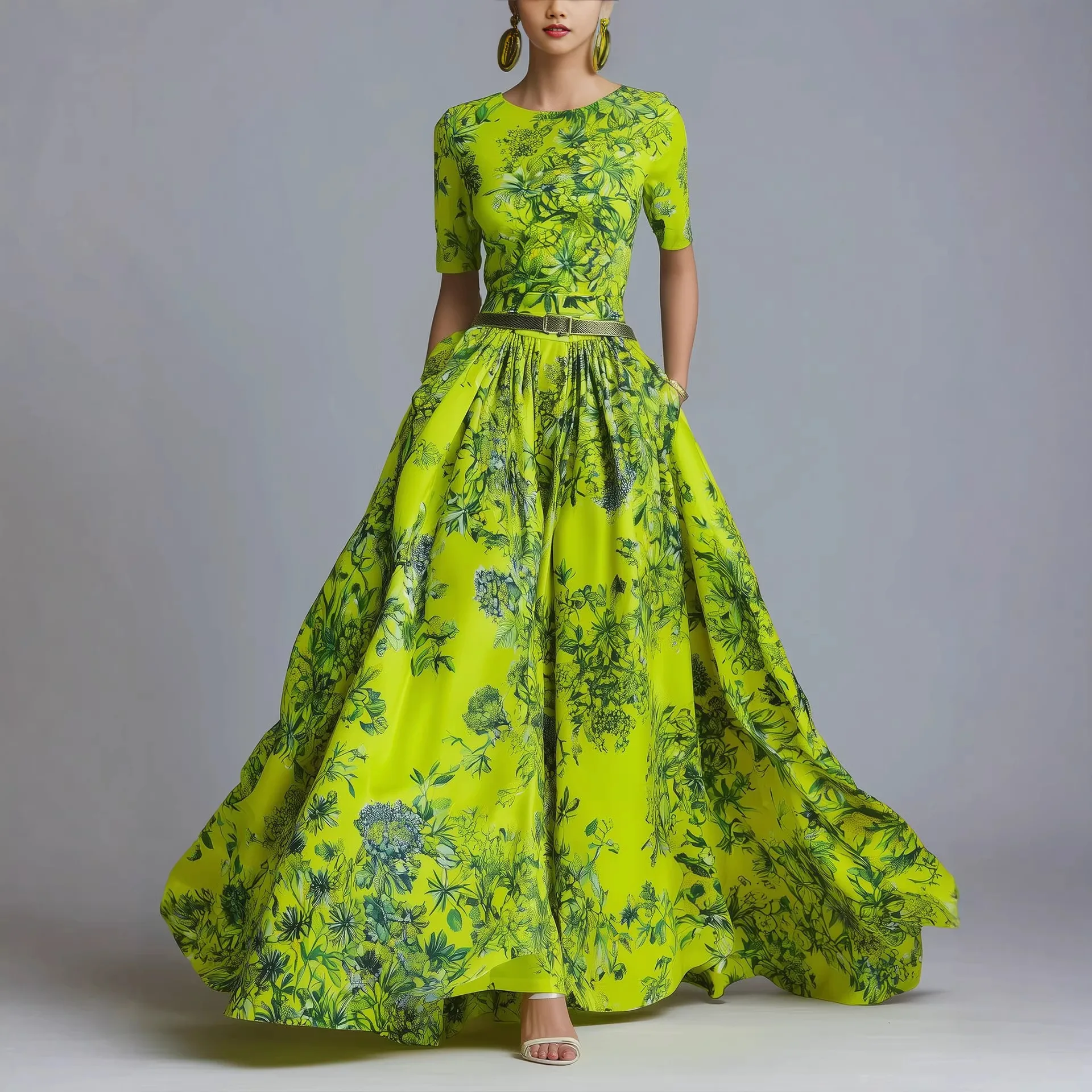 Woman Sexy Floral Print Dress Woman Spring Elegant High Waist Chic Long Dress New Summer Short Sleeve Bohemian Vacation Dress
Woman Sexy Floral Print Dress Woman Spring Elegant High Waist Chic Long Dress New Summer Short Sleeve Bohemian Vacation Dress