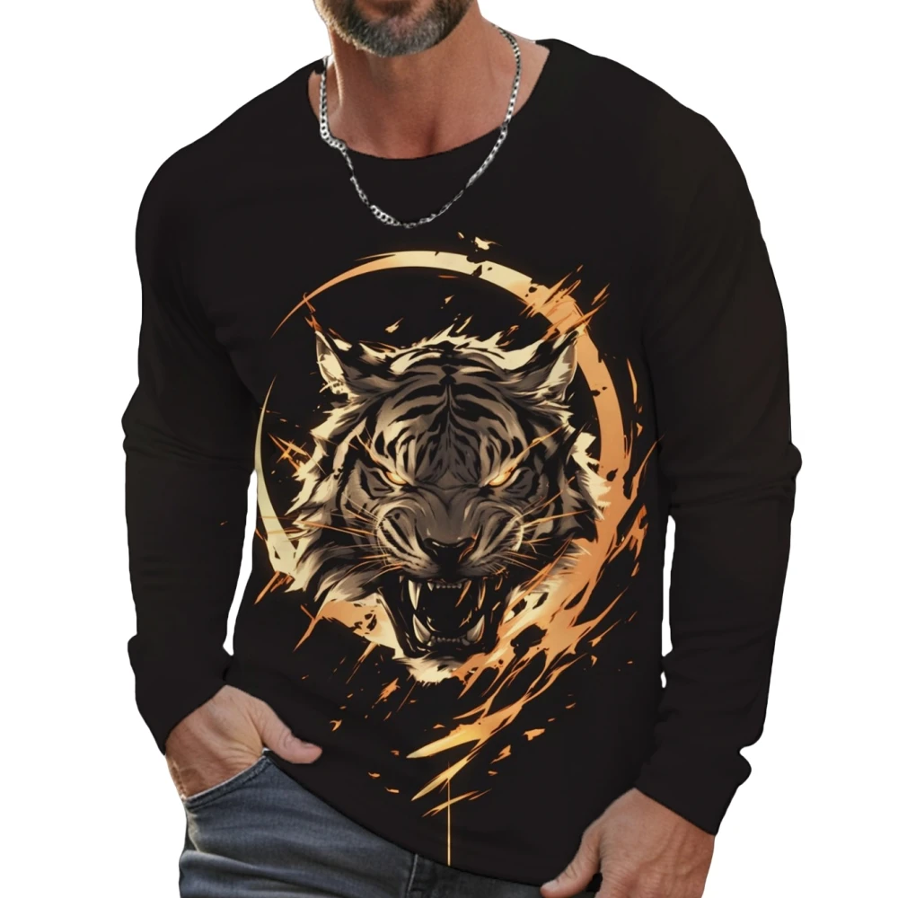 Tiger Graphic T Shirt Long Sleeve T-Shirt for Men Clothing Casual Tee Shirts Fashion 3D Animal Print Tops Vintage Men's Clothing
Tiger Graphic T Shirt Long Sleeve T-Shirt for Men Clothing Casual Tee Shirts Fashion 3D Animal Print Tops Vintage Men's Clothing
