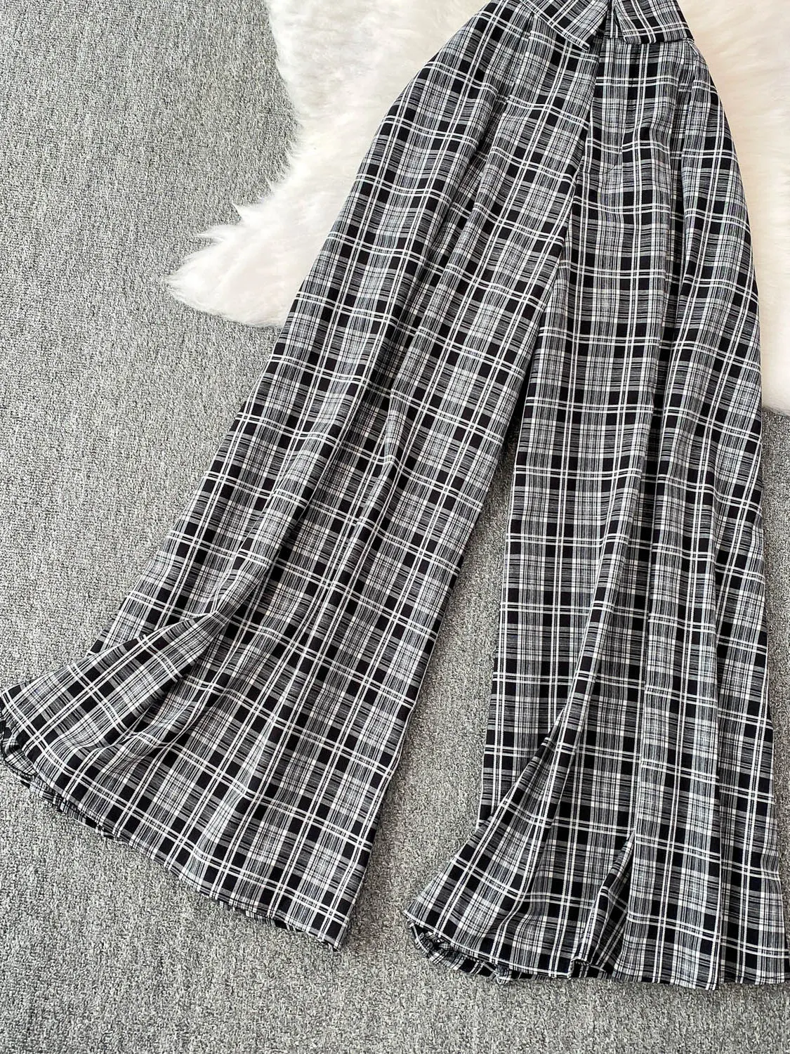 Sexy Pure Desire One-oulder Strap Tube Top Tank ort Fibone Top Two-Piece Set Plaid Loose Wide Leg Pants Faionable Wom...
Sexy Pure Desire One-oulder Strap Tube Top Tank ort Fibone Top Two-Piece Set Plaid Loose Wide Leg Pants Faionable Wom...