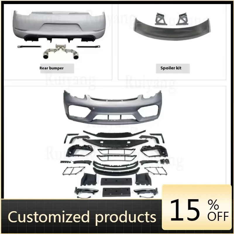 Высококачественный и надежный комплект кузова для обновленного автомобиля Cayman Boxster 981 2012–2023, передние и задние бамперы
Высококачественный и надежный комплект кузова для обновленного автомобиля Cayman Boxster 981 2012–2023, передние и задние бамперы