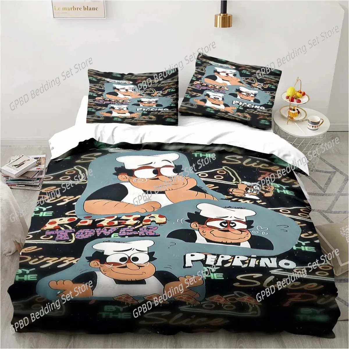 Pizza Tower Classic Pixel Style Bedding Set,Duvet Cover Bed Set Quilt Cover Pillowcase,King Queen Twin Size Boys Girls Adults
Pizza Tower Classic Pixel Style Bedding Set,Duvet Cover Bed Set Quilt Cover Pillowcase,King Queen Twin Size Boys Girls Adults