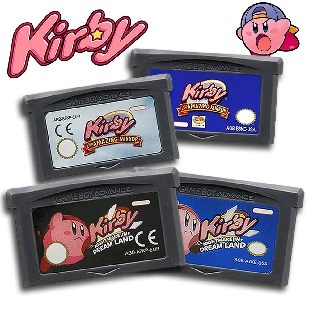 Горячая 32-битная видеоигра GBA Kirby, игровой картридж, консольная карта, удивительное зеркало, кошмар в Dream Land для GBA NDS
Горячая 32-битная видеоигра GBA Kirby, игровой картридж, консольная карта, удивительное зеркало, кошмар в Dream Land для GBA NDS
