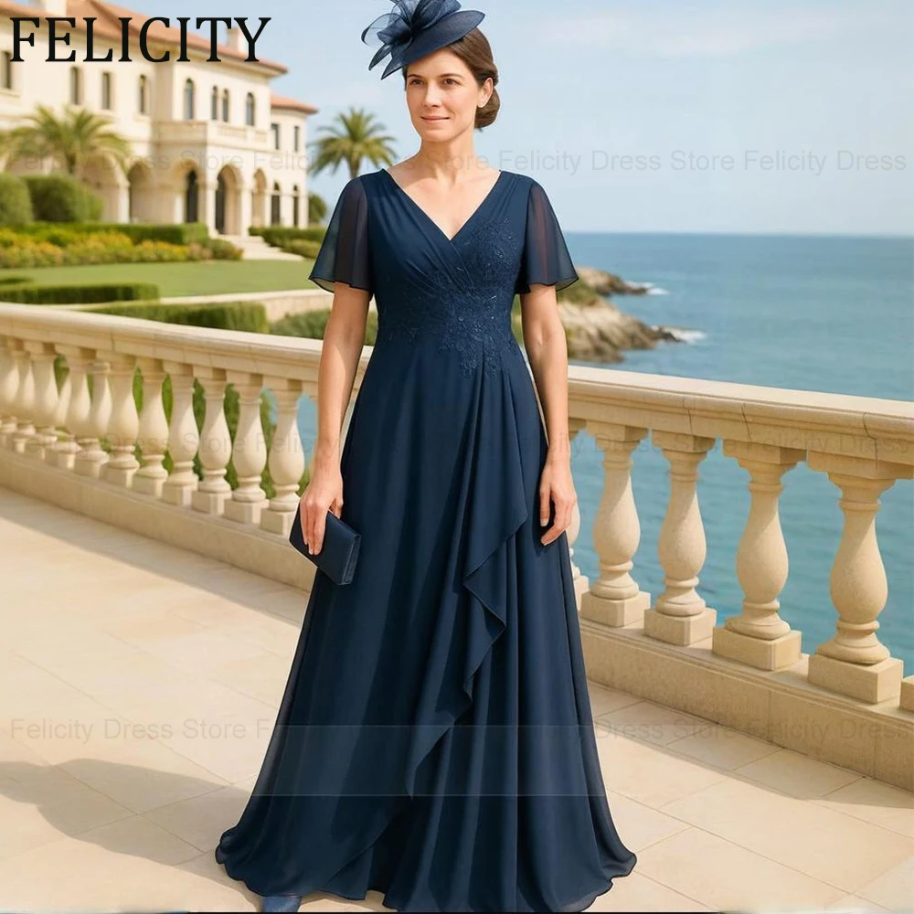 FELICITY Chiffon Elegant Mother of the Bride Dress Customized A-Line V-Neck Pleats Wedding Guest Dresses Long Party Evening Gown
FELICITY Chiffon Elegant Mother of the Bride Dress Customized A-Line V-Neck Pleats Wedding Guest Dresses Long Party Evening Gown