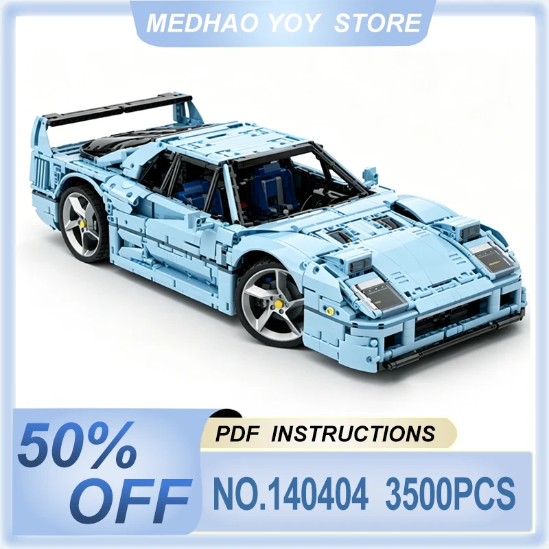 Classic New 1:8 40th F40 MOC-140404 Sports Super Vehicle Racing Model Building Block Bricks Assembly DIY Toy Christmas Gifts Kid
Classic New 1:8 40th F40 MOC-140404 Sports Super Vehicle Racing Model Building Block Bricks Assembly DIY Toy Christmas Gifts Kid