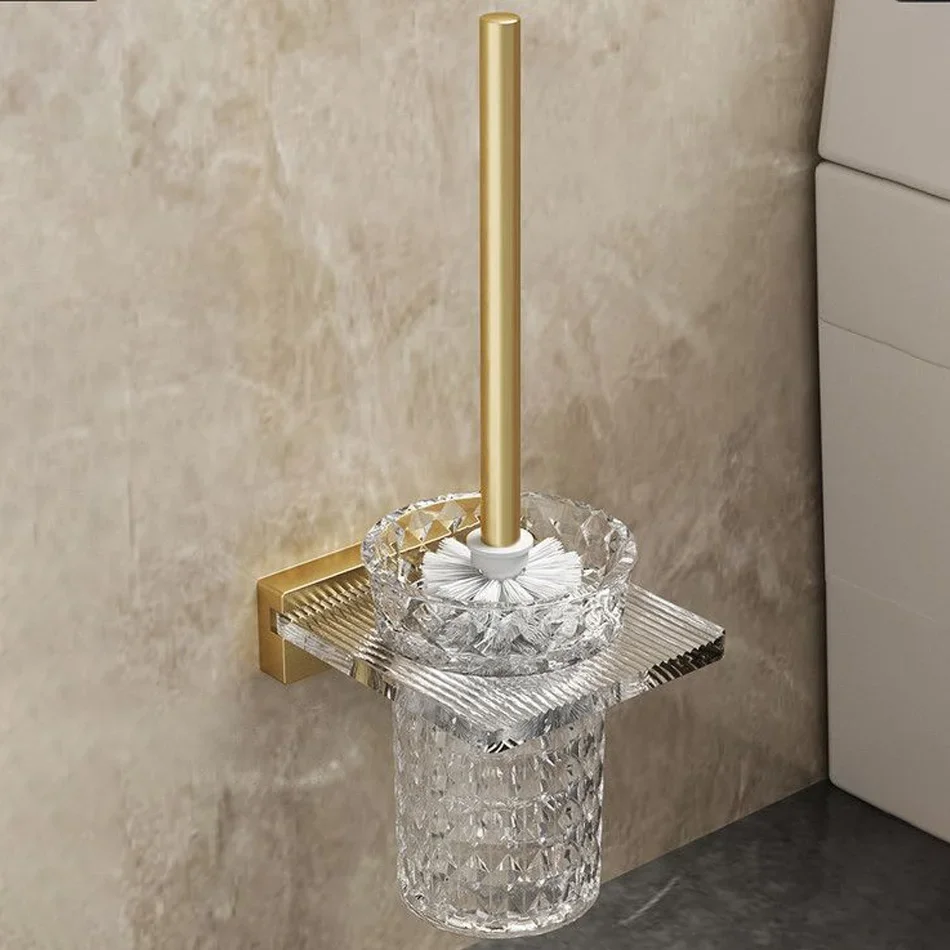 Acrylic Cup Toilet Brush Holder Set Aluminum Wall Mounted Grey Gold Black White WC Brush Rack Shelf Kit for Bathroom Lavatory
Acrylic Cup Toilet Brush Holder Set Aluminum Wall Mounted Grey Gold Black White WC Brush Rack Shelf Kit for Bathroom Lavatory