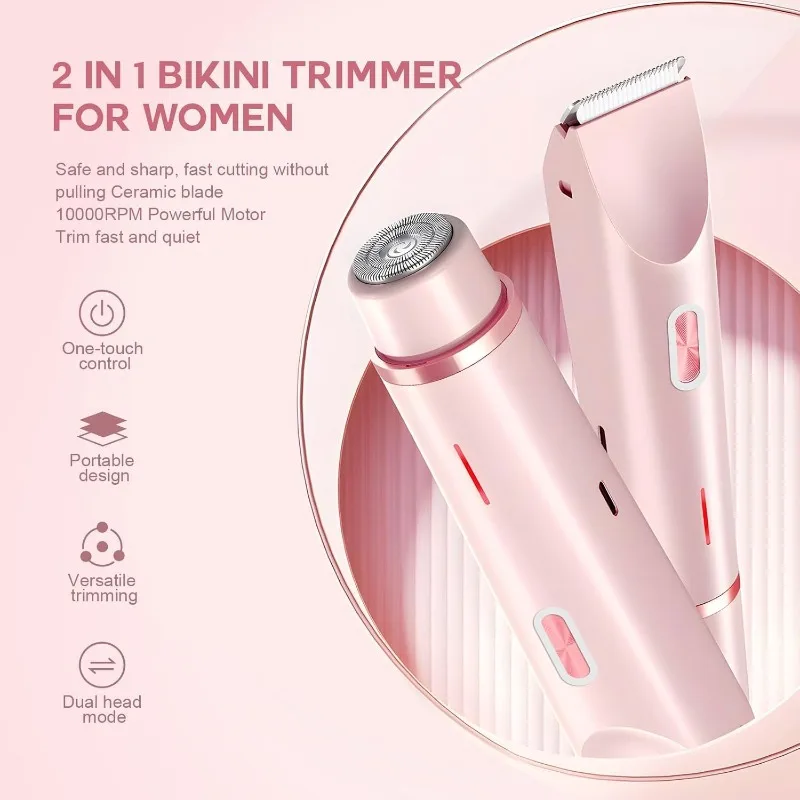 2025 New Bikini Trimmer for Women,Dermave Bikini Shaver,2-in-1 Electric Razors for Women(Pink)
2025 New Bikini Trimmer for Women,Dermave Bikini Shaver,2-in-1 Electric Razors for Women(Pink)