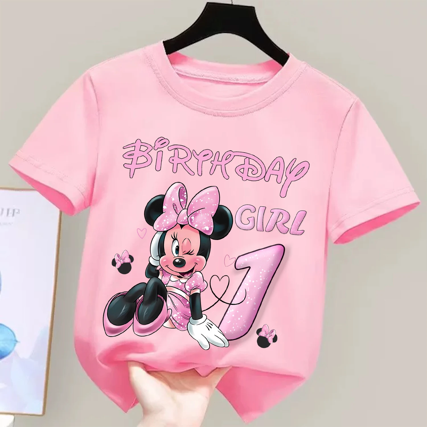 Disney Minnie Mouse T-shirt for Children Birthday Figure Tee Top Girl Pink Clothes Cute Cartoon Short Sleeve Kids Loose Clothing
Disney Minnie Mouse T-shirt for Children Birthday Figure Tee Top Girl Pink Clothes Cute Cartoon Short Sleeve Kids Loose Clothing