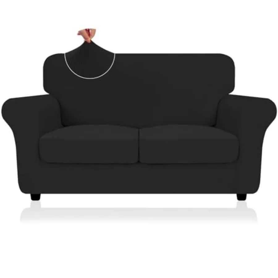 3 Pcs Stretch Loveseat Covers 55"-69",Thick Striped Sofa Covers for 2 Cushion Couch with Elastic Band Bottom Ties Non-Slip Stay
3 Pcs Stretch Loveseat Covers 55"-69",Thick Striped Sofa Covers for 2 Cushion Couch with Elastic Band Bottom Ties Non-Slip Stay
