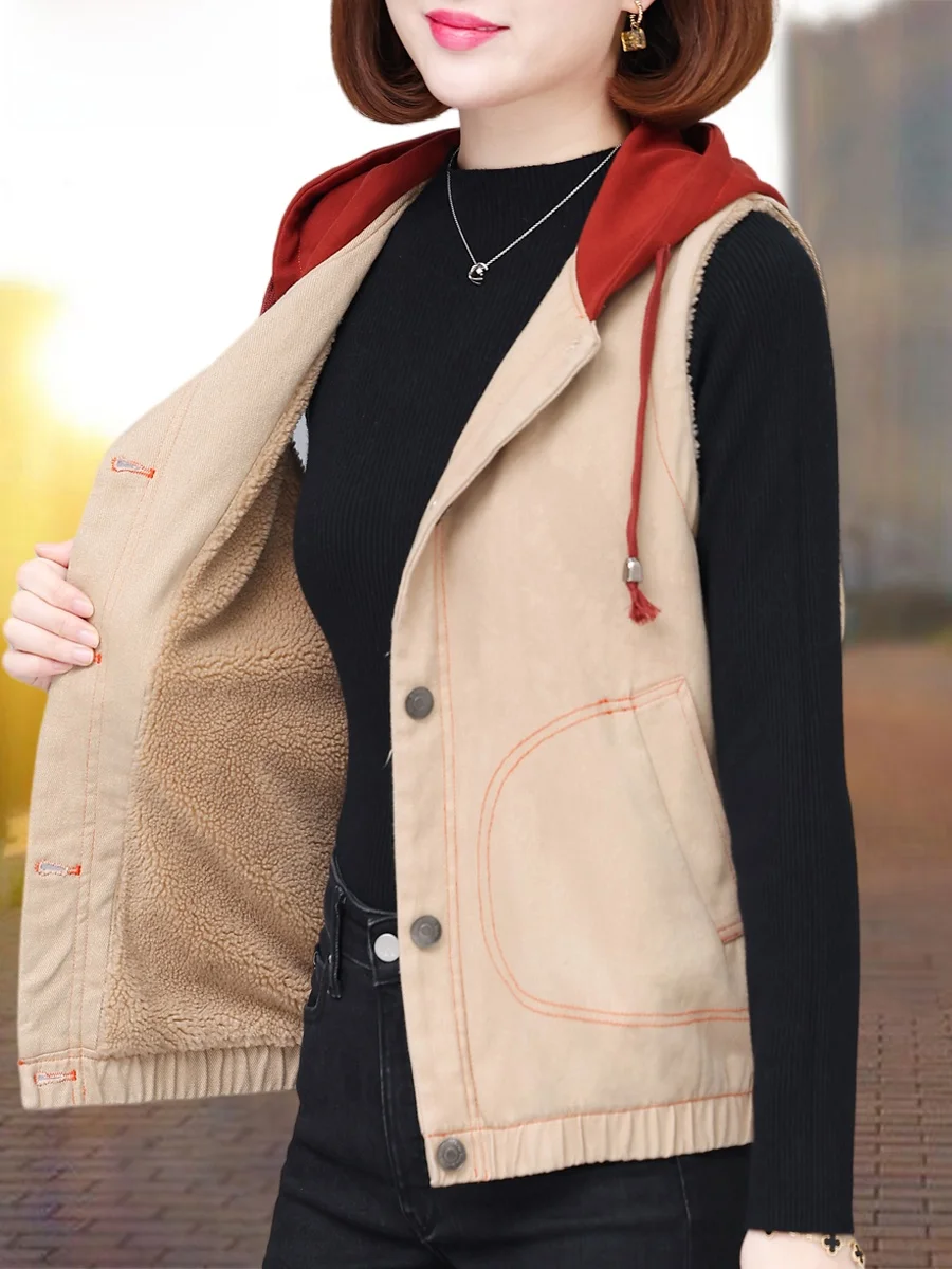 TUCANO Fce Lined Vest Women's Autumn Winter Warm Outerwear Sli Thin Jaet Coat for Commuting And Casual Wear
TUCANO Fce Lined Vest Women's Autumn Winter Warm Outerwear Sli Thin Jaet Coat for Commuting And Casual Wear