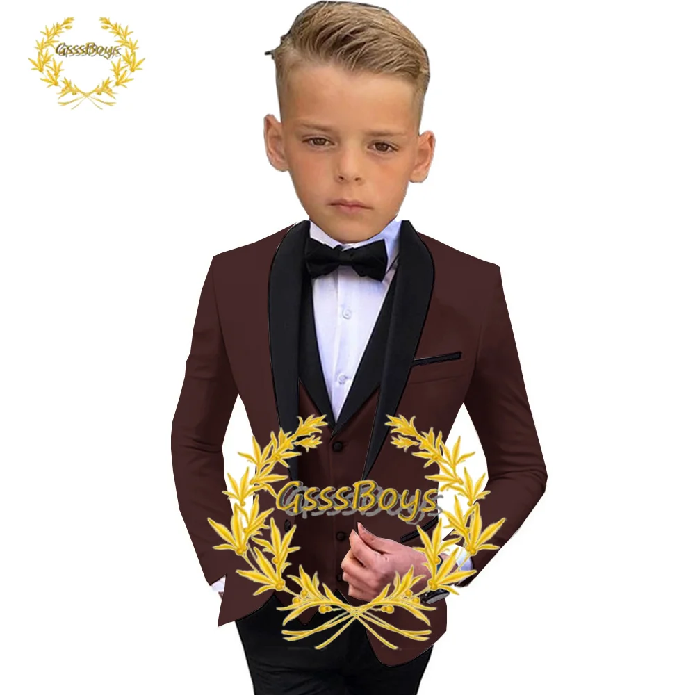 4 Piece Boys Suit Jacket Pants Vest Bow Tie Shawl Collar Kids Blazer Set Wedding Tuxedo Child Complete Clothes
4 Piece Boys Suit Jacket Pants Vest Bow Tie Shawl Collar Kids Blazer Set Wedding Tuxedo Child Complete Clothes