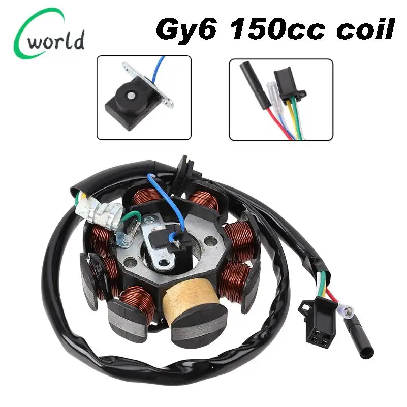 High-Performance GY6 150cc Ignition Coil, Copper Winding Stator Coil for 4-Stroke GY6 125cc 150cc Engine
High-Performance GY6 150cc Ignition Coil, Copper Winding Stator Coil for 4-Stroke GY6 125cc 150cc Engine