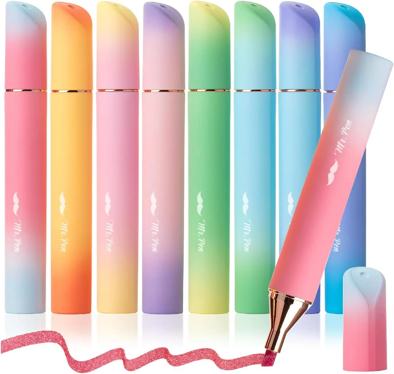 8-Pack Glitter Highlighters, Sunshine Colors, Chisel Tip for Journaling & Creative Projects
8-Pack Glitter Highlighters, Sunshine Colors, Chisel Tip for Journaling & Creative Projects