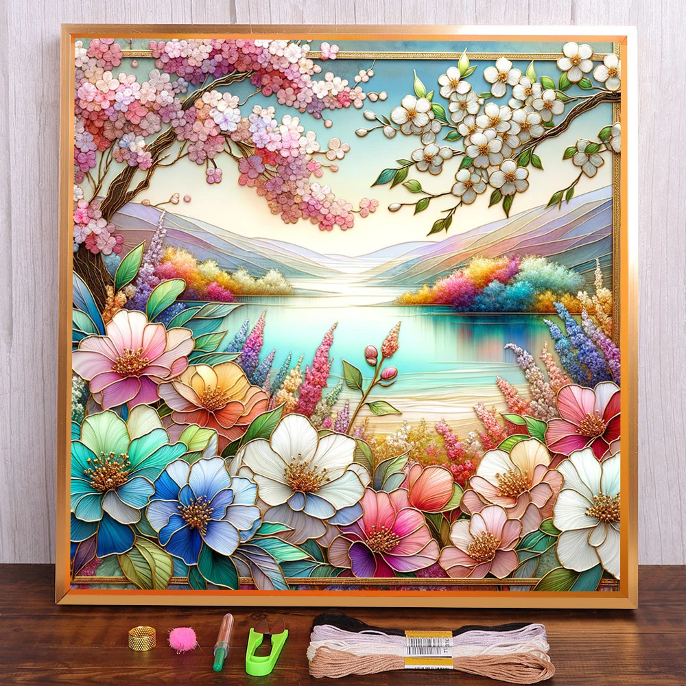 Scenery Flower Printed Cross-Stitch DIY Embroidery Complete Kit Needlework Handiwork Painting Sewing Needle Jewelry Room Decor
Scenery Flower Printed Cross-Stitch DIY Embroidery Complete Kit Needlework Handiwork Painting Sewing Needle Jewelry Room Decor