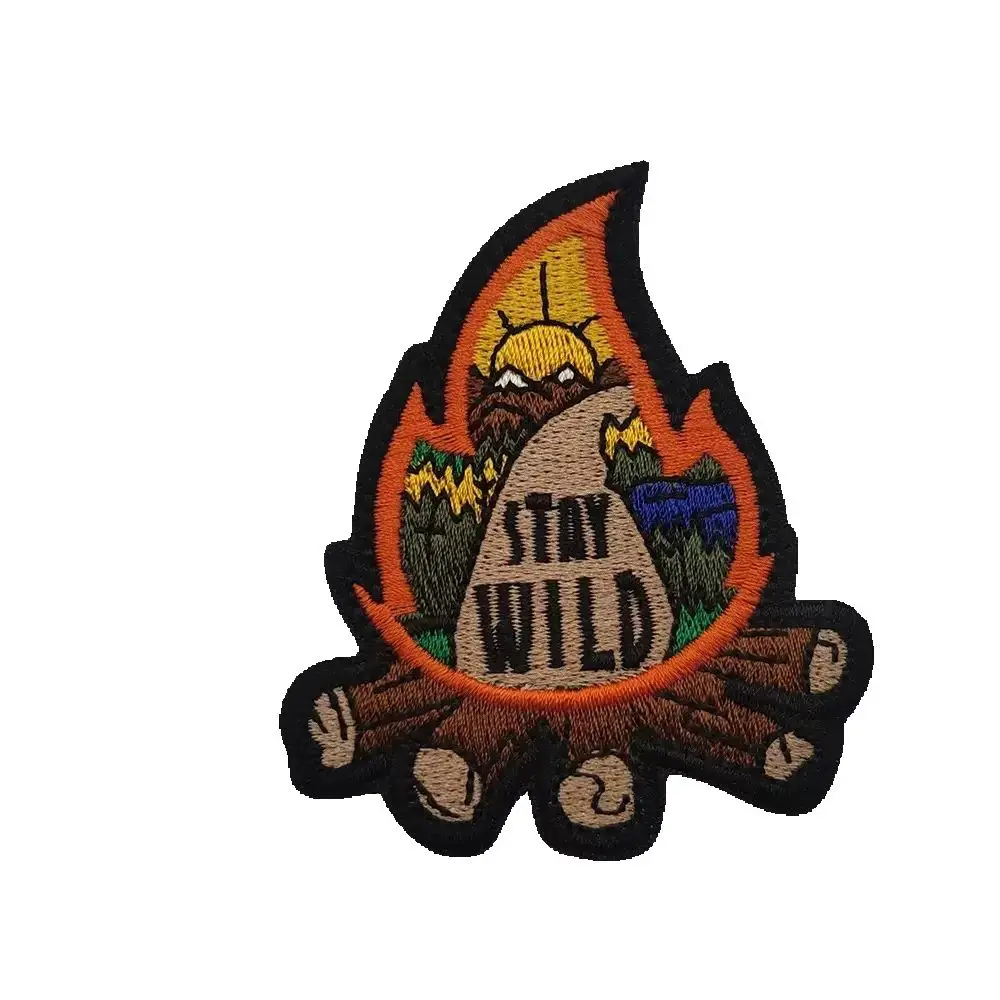 Stay Wild Campfire Embroidered Patch, Hiking Camping Tactical Morale Badge, Hook and Loop, for Jacket Backpack
Stay Wild Campfire Embroidered Patch, Hiking Camping Tactical Morale Badge, Hook and Loop, for Jacket Backpack