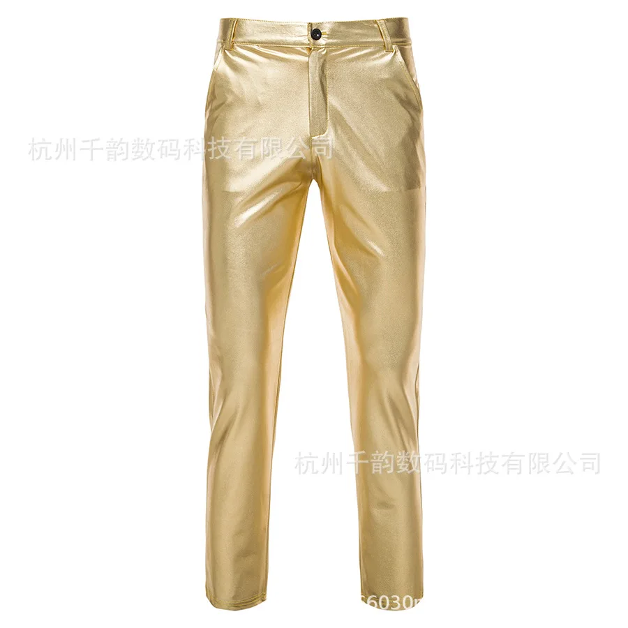 Shiny Straight Pants Mens Fashion Trousers PU Suit Pants Button Cardigan Pants Men Slim Trousers Halloween Party Costumes
Shiny Straight Pants Mens Fashion Trousers PU Suit Pants Button Cardigan Pants Men Slim Trousers Halloween Party Costumes