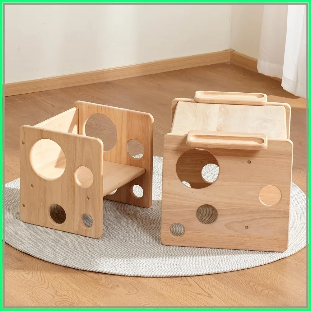 Adjustable Wood Toddler Table and Chair Set, Montessori Weaning Table, Solid Wood Activity Table for Learning, Mealtime, Play
Adjustable Wood Toddler Table and Chair Set, Montessori Weaning Table, Solid Wood Activity Table for Learning, Mealtime, Play