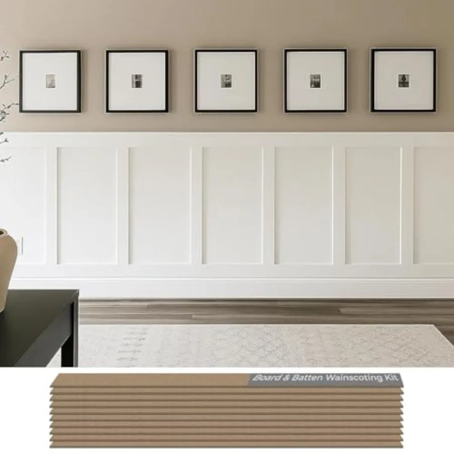 Board and Batten Wall Molding Kit Pre-Cut Paintable MDF Trim for Accent Walls, Custom Layout Wall Trim, Shaker Style Wainscotin
Board and Batten Wall Molding Kit Pre-Cut Paintable MDF Trim for Accent Walls, Custom Layout Wall Trim, Shaker Style Wainscotin